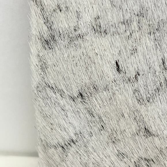 Carrie Dunham Hair on Hide Winter White Silver Metallic Wristlet - Picture 3 of 6